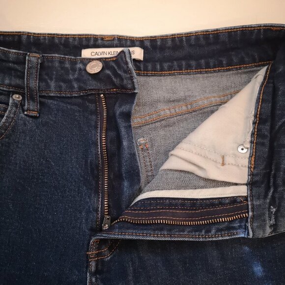 Calvin Klein Jeans Ladies Size 8 Dark Wash High Rise Bootcut Blue Jeans - Picture 6 of 12